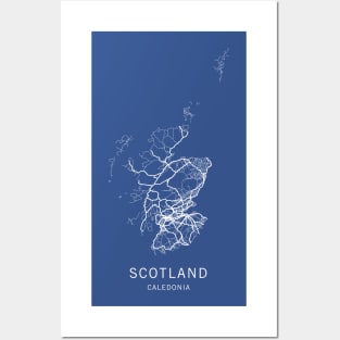 Scotland Road Map Posters and Art